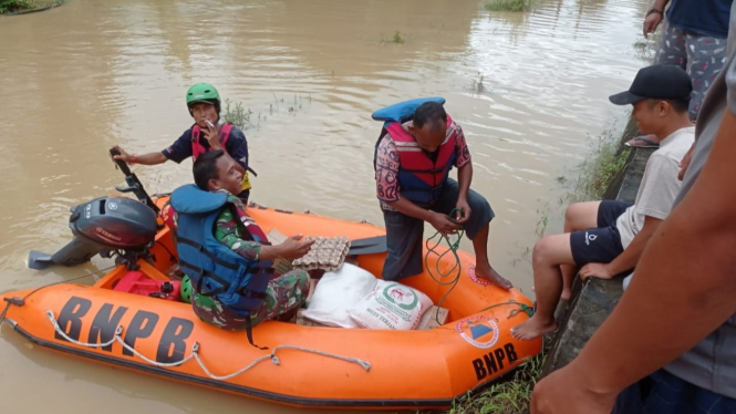 Banjir di Langkat Sumatera Utara.