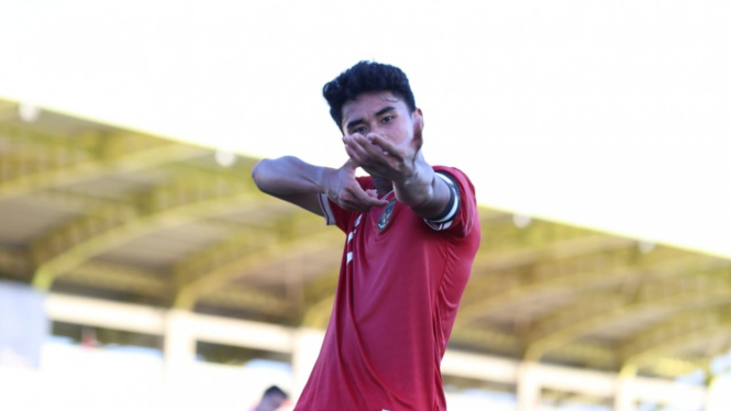 Selebrasi pemain Timnas Indonesia U-20, Muhammad Ferrari