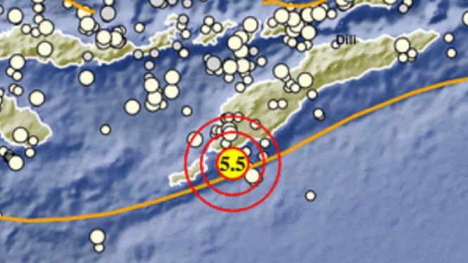 Gempa Bumi Berkekuatan Magnitudo 5,5 Guncang Kota Kupang