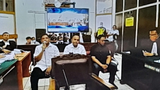 Eks Kasat Reskrim Polres Jaksel, Ridwan Soplanit di PN Jaksel.