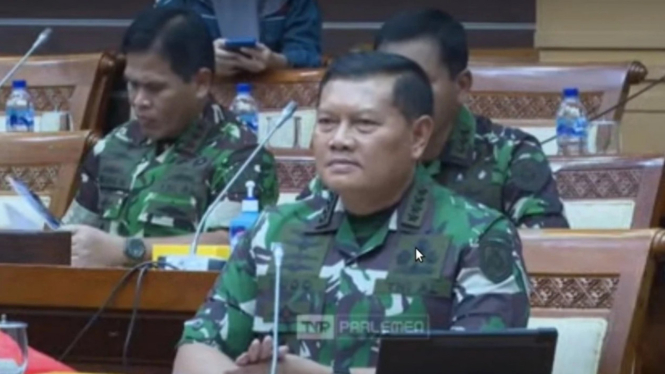 Kasal Laksamana TNI Yudo Margono di Komisi I DPR RI.
