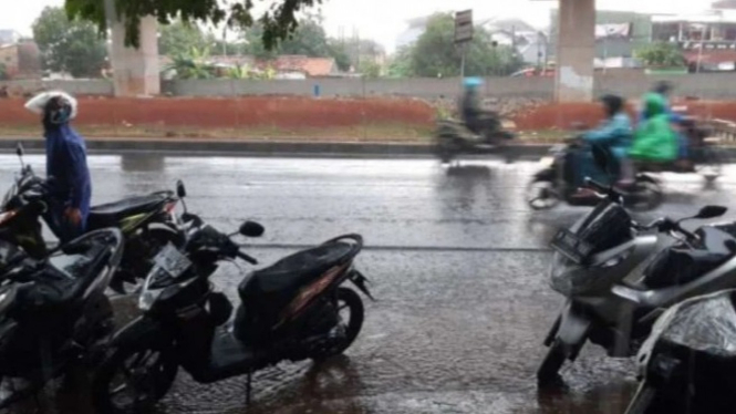 Ilustrasi hujan di DKI Jakarta.