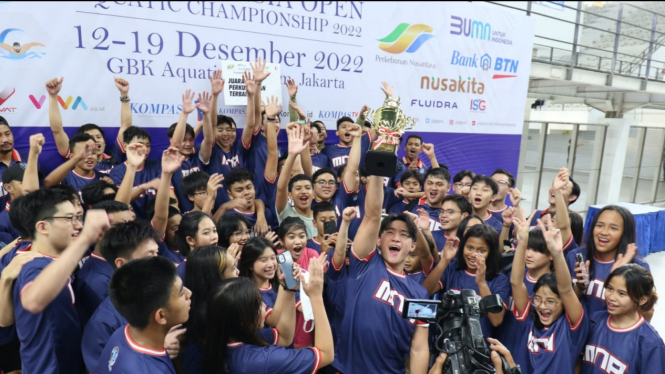 Millenium Aquatic Jakarta juara umum renang 4th IOAC 2022