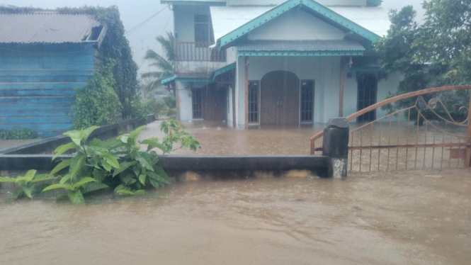 Banjir di Kabupaten Natuna Kepulauan Riau.