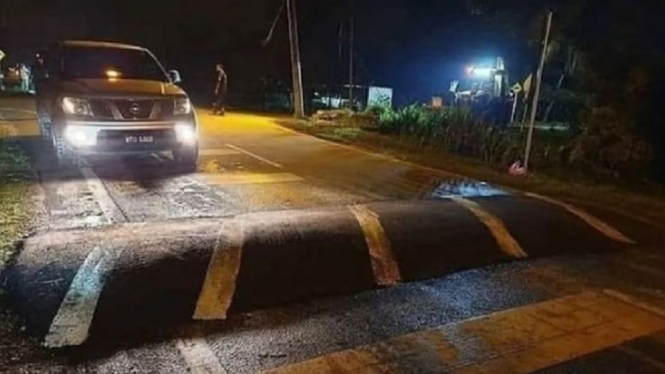 Viral, Foto Polisi Tidur Berukuran Gede Bikin Resah Warganet