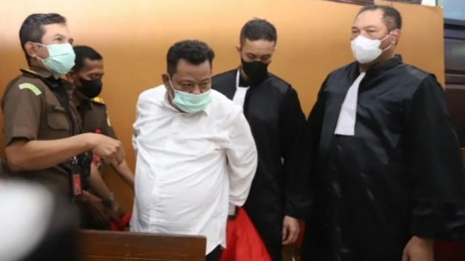 Terdakwa Kuat Ma'ruf di Pengadilan Negeri Jakarta Selatan.