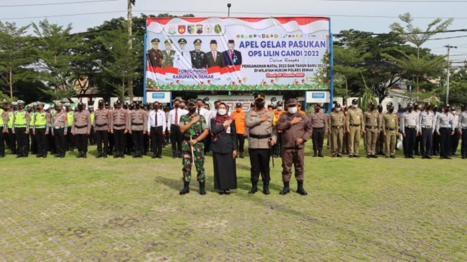 Amankan Nataru, Polres Demak siagakan 400 personel gabungan.