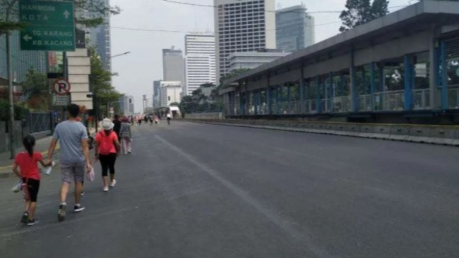 Car Free Day di Jalan Sudirman-Thamrin, Jakarta.