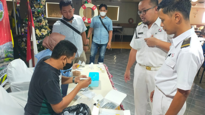 ABK KM Kelud Dites Urine oleh Polres Pelabuhan Belawan