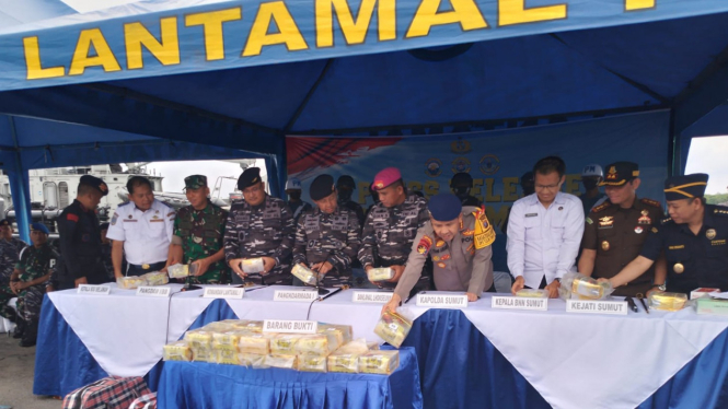 Selundupkan Sabu Seberat 45 Kg, Kapal Asal Thailand Ditangkap TNI AL