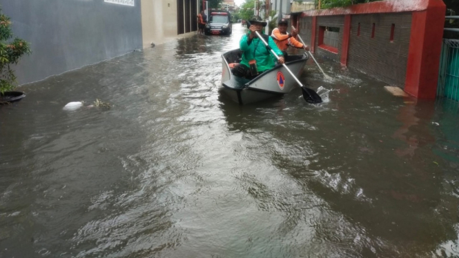 Salah satu titik banjir di Jawa Tengah.