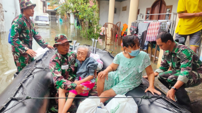 Banjir di Semarang, Jawa Tengah.