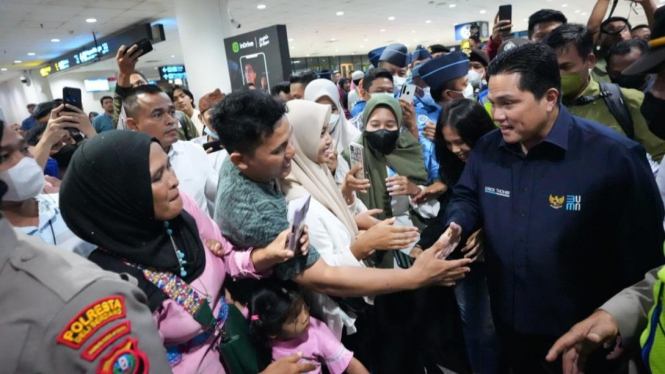Menteri BUMN Erick Thohir Disambut Meriah Masyarakat Sumatera Utara
