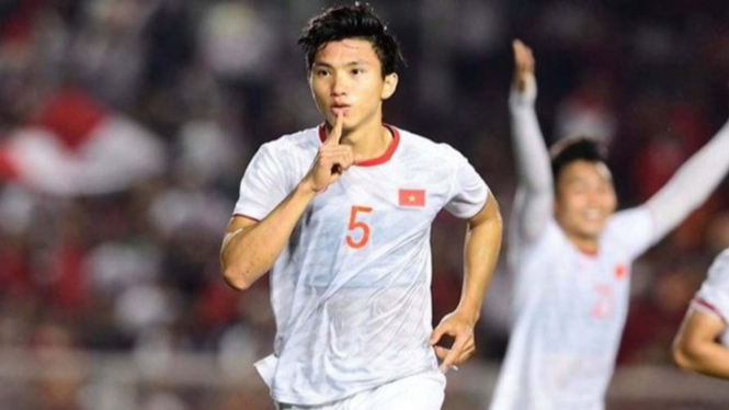 Bek Vietnam Doan Van Hau saat bermain melawan Indonesia