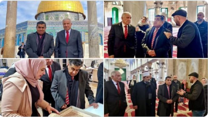 Saat Menteri Inggris Sholat di Masjid Al-Aqsa