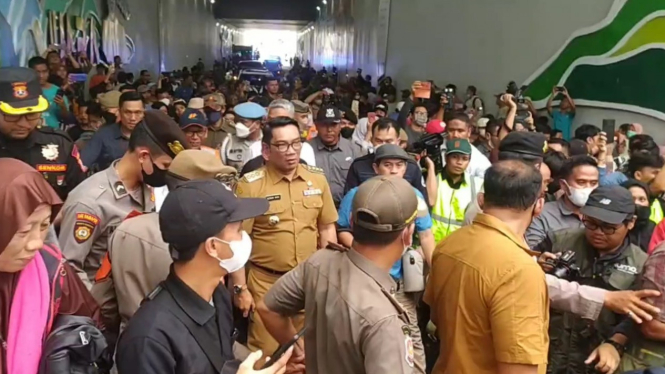 Gubernur Jabar Ridwan Kamil Resmikan Underpass Dewi Sartika Depok