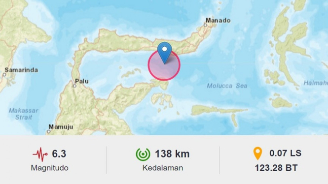 Gempa Magnitudo 6,3 Guncang Gorontalo, Getaran  Terasa hingga Ternate