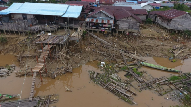 Fenomena ablasi bantaran Sungai Kahayan Palangkaraya, Kalteng.