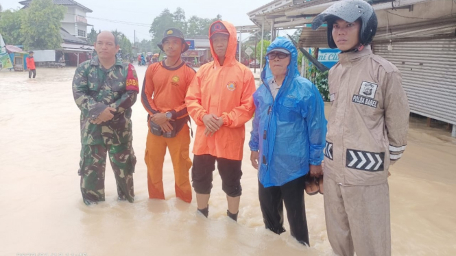 Banjir di Kabupaten Bangka Barat Provinsi Kepulauan Babel.