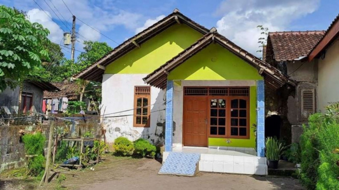 Rumah terduga teroris di Sleman, Yogyakarta.