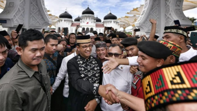 Anies Baswedan saat di Banda Aceh.