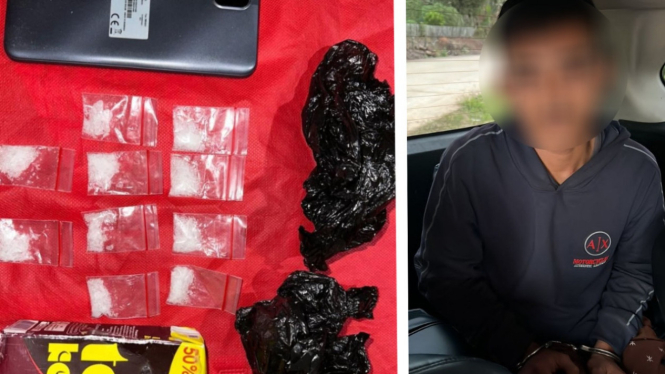 AR  27 tahun ditangkap karena kedapatan membawa narkotika jenis sabu