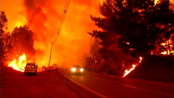 Kebakaran di Chili.