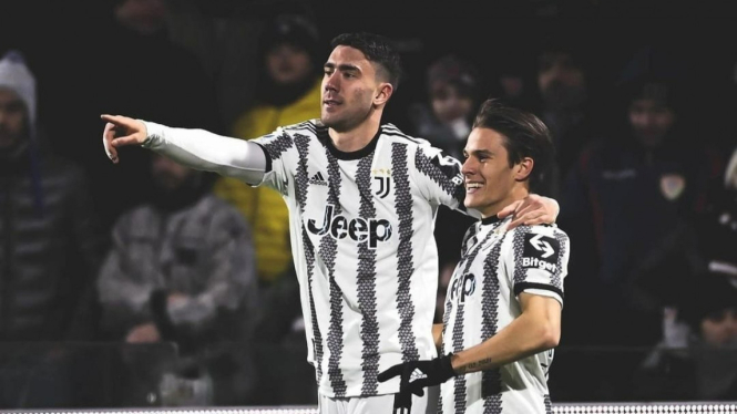 Dusan Vlahovic (9) mencetak 2 gol Juventus ke gawang Salernitana