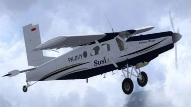 Ilustrasi pesawat Susi Air.