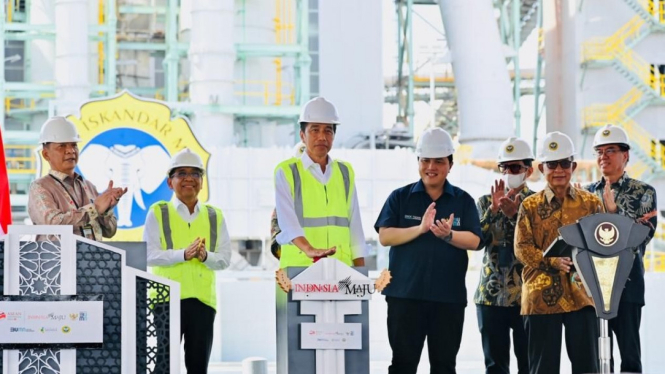 Presiden Joko Widodo resmikan Pabrik NPK PT. PIM