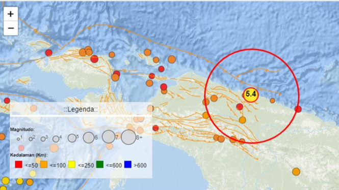 Kota Jayapura Diguncang Gempa  1.174 Kali Sejak Awal Januari 2023
