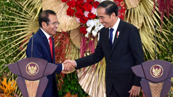 Presiden Jokowi dan PM Timor Leste Taur Matan Ruak