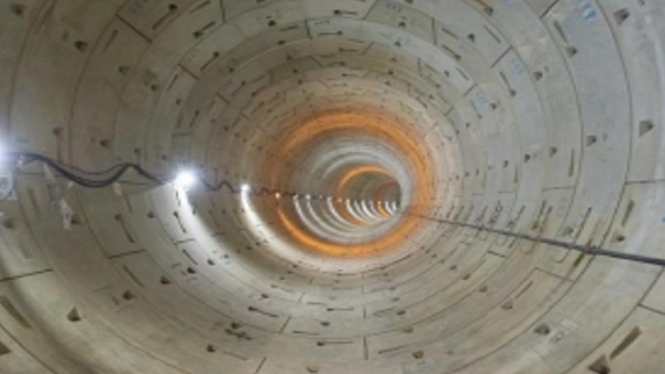 Terowongan Stasiun Monas-Bundaran HI telah selesai dibangun