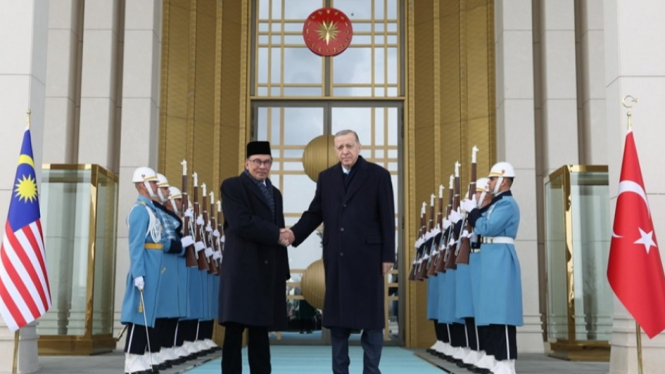 Presiden Erdogan menerima PM Malaysia Anwar di Ankara, Turkiye