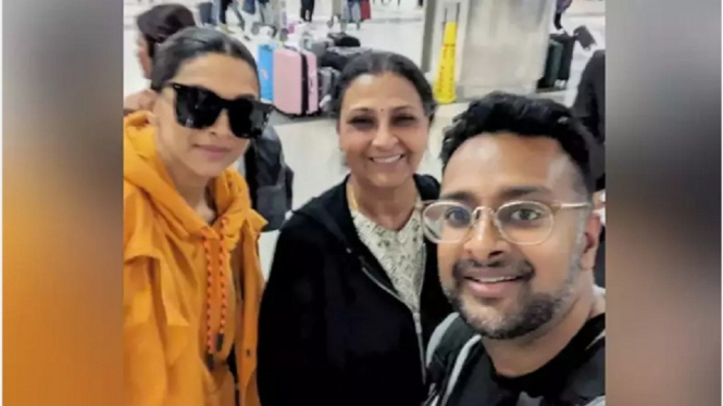 Deepika Padukone selfie bareng penggemar di bandara LA