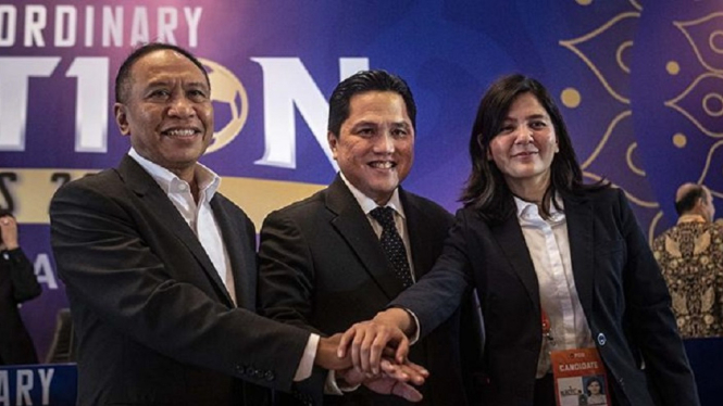 Erick Thohir dan Zainudin Amali Diminta Presiden Paparkan Target PSSI