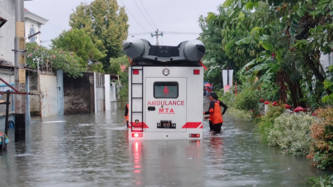 Banjir di Kota Surakarta, Jawa Tengah.