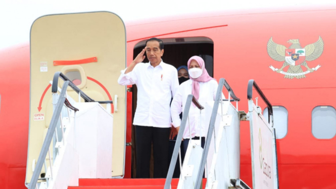 Presiden Jokowi Kembali ke Jakarta Usai Kunjungan Kerja di KalTim