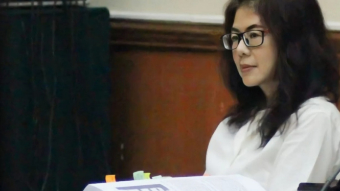Terdakwa Linda Pujiastuti di Pengadilan Negeri Jakarta Barat.