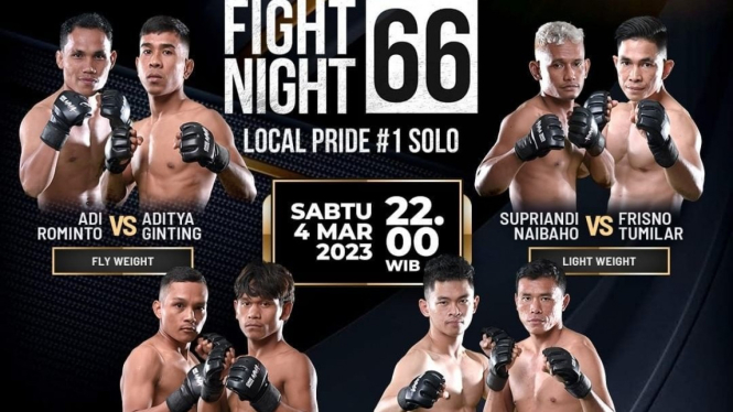 Jadwal One Pride MMA Fight Night 66 Solo, Sabtu 04 Maret 2023