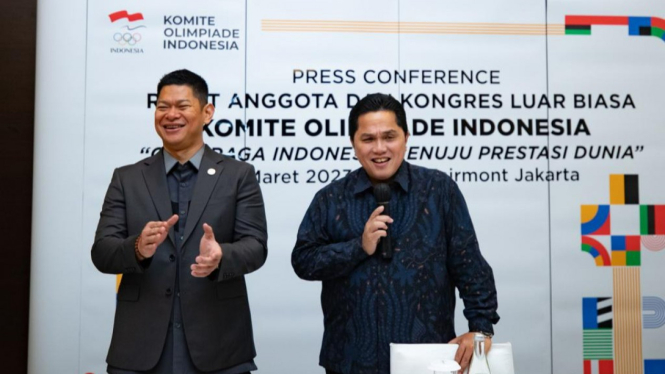 Menteri BUMN, Erick Thohir menutup Rapat Anggota NOC Indonesia