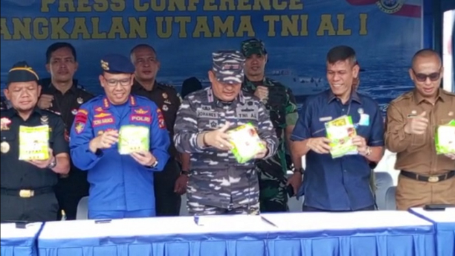 TNI AL Gagalkan Peredaran 36 Kg Sabu di Perairan Lhokseumawe Aceh
