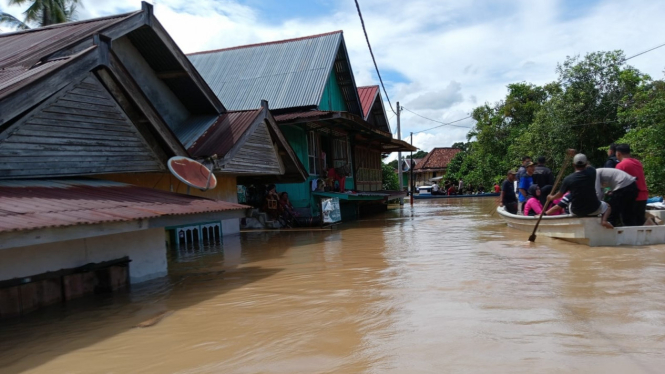 Banjir di Kabupaten Musi Rawas, Provinsi Sumatera Selatan.