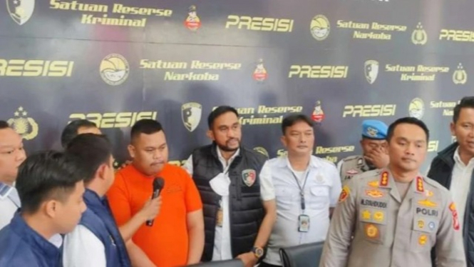 Tersangka Selebgram Ajudan Pribadi di Polres Jakarta Selatan.