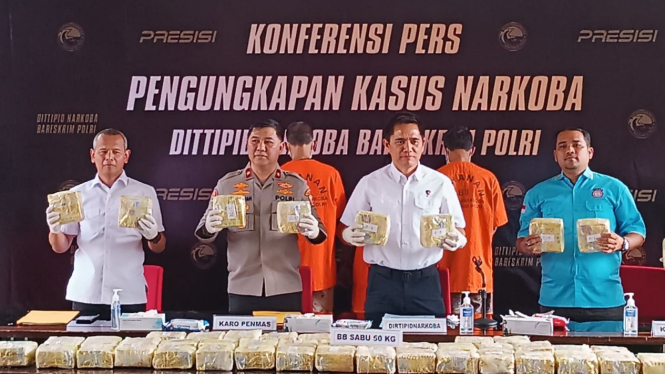 Kepolisian RI Gagalkan Peredaran Sabu 50 Kg Jaringan Malaysia