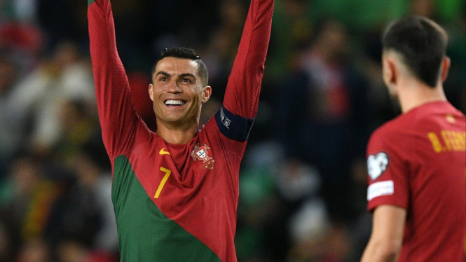 Cristiano Ronaldo cetak dua gol kemenangan Portugal