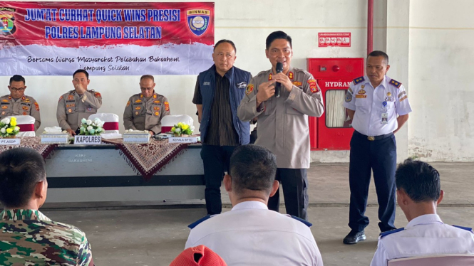Polres Lampung Selatan gelar Jumat Curhat di Pelabuhan Bakauheni