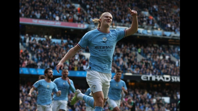 Halland cetak 32 gol, Manchester City Bungkam Leicester 3-1