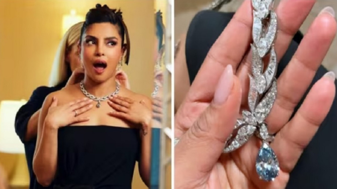 Priyanka Chopra Kenakan Kalung Berlian Seharga Rp367.6 Miliar