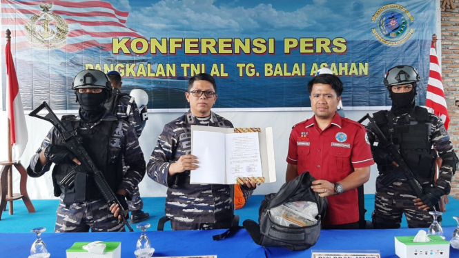 TNI AL Gagalkan Penyelundupan Narkoba Jenis Sabu Senilai Rp8,9 Miliar